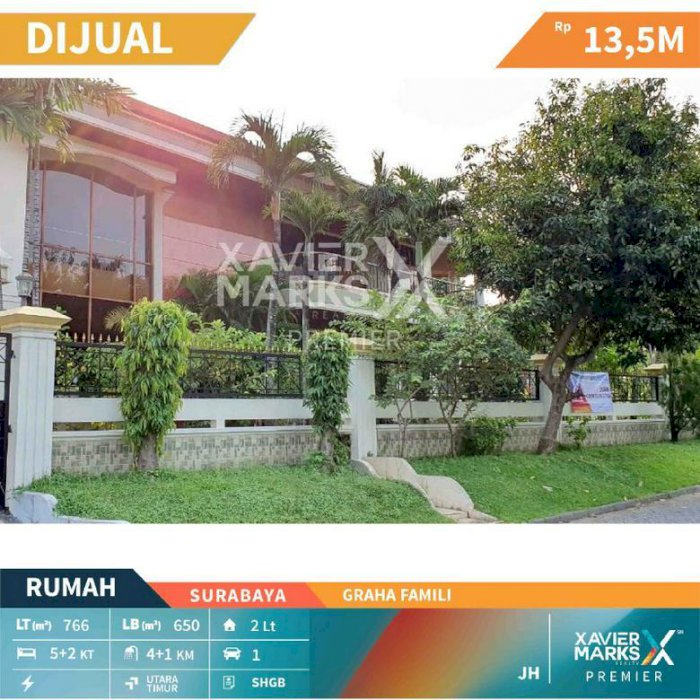 Rumah Mewah Graha Famili Surabaya Cluster Terdepan dan Jalan Utama