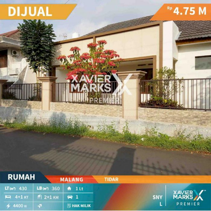 Rumah Di Simpang Borobudur Utara Kota Malang Lingkungan Aman dan Nyaman