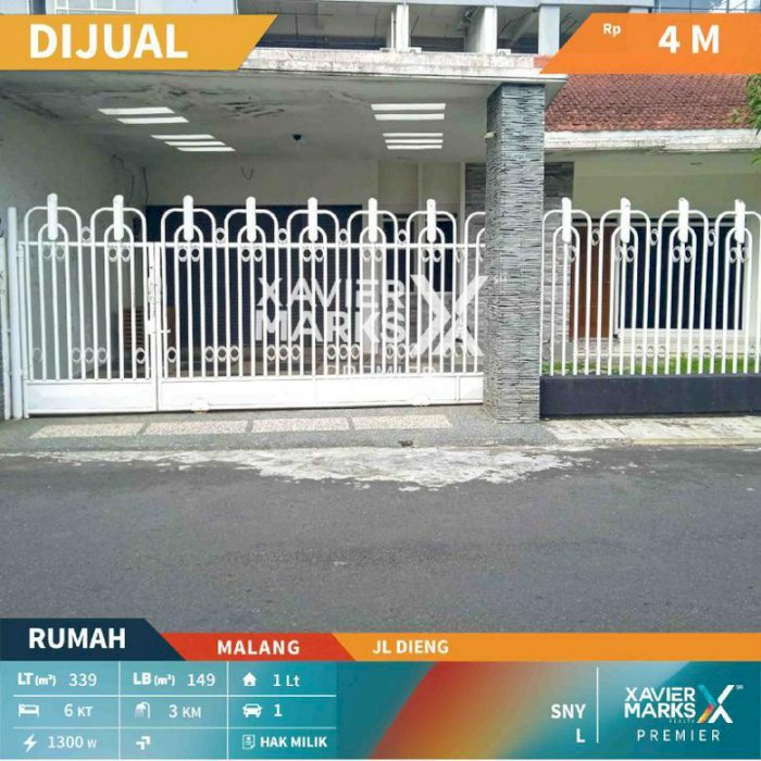 Rumah daerah Jalan Dieng dekat dengan Pusat Perbelanjaan