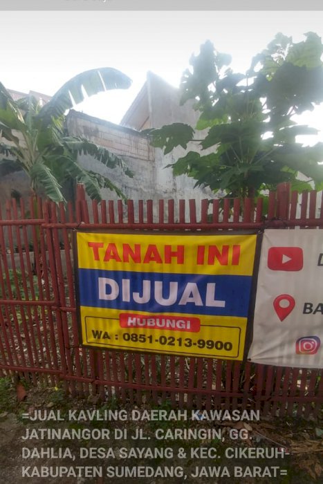 Dijual Tanah Kavling di Kawasan Jatinangor  Sumedang-Jawa Barat.