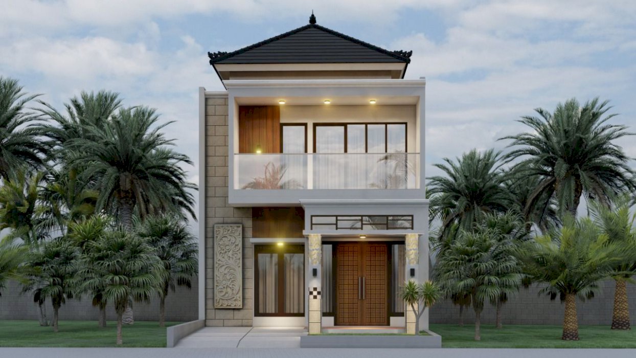 RUMAH KONSEP BALI DENGAN NUANSA ALAM YANG ASRI, TENANG DAN NYAMAN