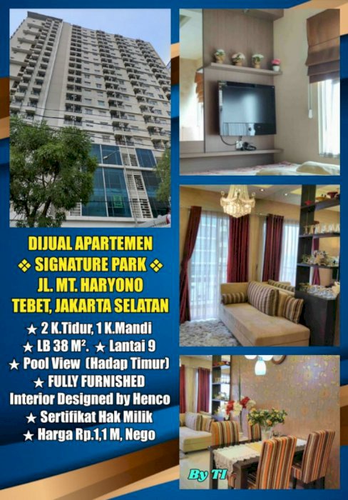 Dijual Murah Apartemen Signature Park MT Haryono Tebet Jakarta Selatan