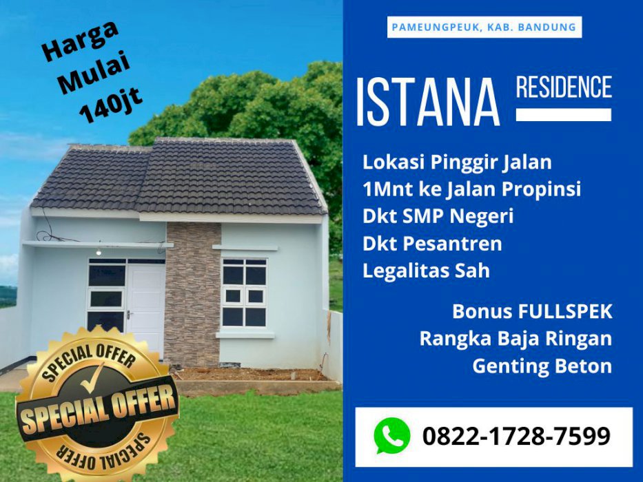 Rumah mewah murah, Akses pinggir jalan skt Sekolah