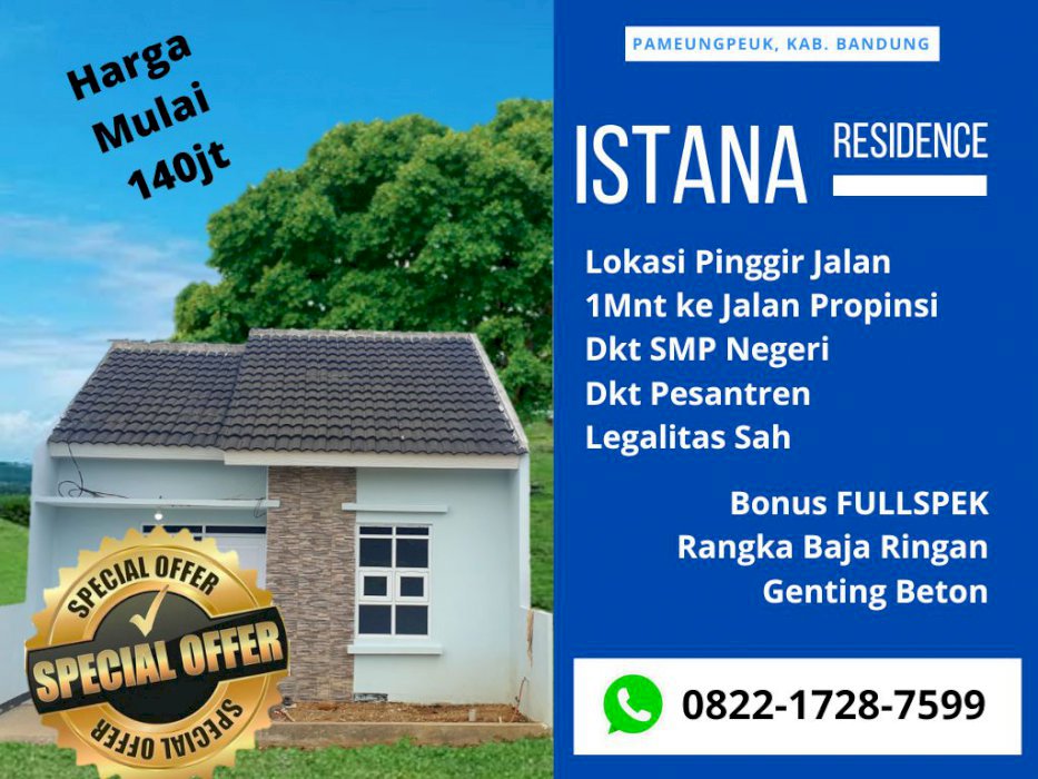 Rumah Mewah Spek Premium Lokasi Strategis 175jt 36/60