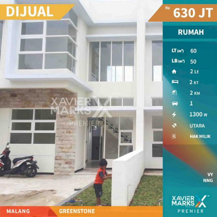 Rumah Minimalis harga ekonomis di Greenstone Malang
