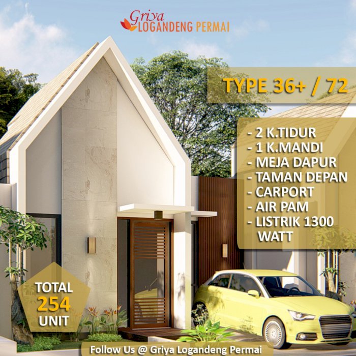 Rumah milenial lokasi strategis dalam kota Wonosari Gunungkidul