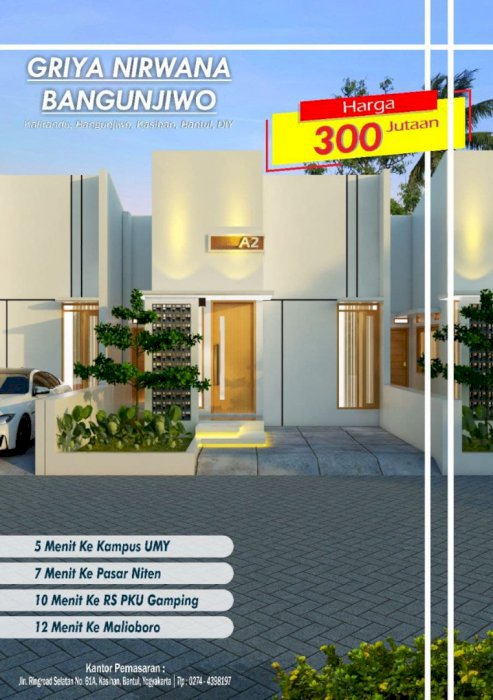 rumah dijual di jogja selatan, harga 300-500 jutaan