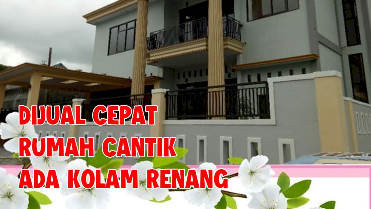 DIJUAL CEPAT Rumah Cantik Istimewa di Blitar Kota,ada kolam renangnya