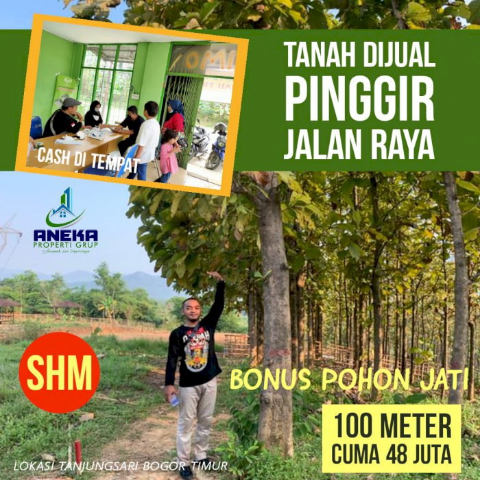 Jual Tanah Murah SHM Pinggir Jalan Propinsi Bonus Kebun Jati Emas