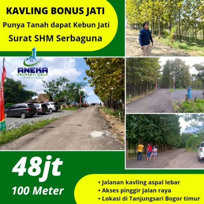 Jual Tanah 100 Meter Hanya 48 Juta Pinggir Jalan Propinsi