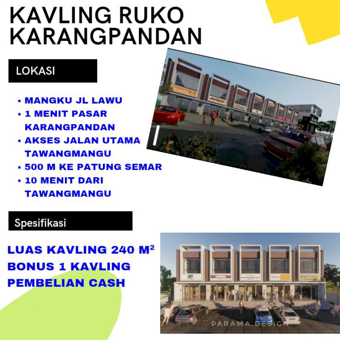 BELI 1 KAVLING RUKO BONUS 1KAVLING RUKO PREMIUM KARANGPANDAN