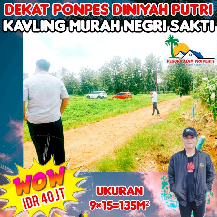 JUAL TANAH MURAH SIAP BANGUN HARGA 40 JUTA