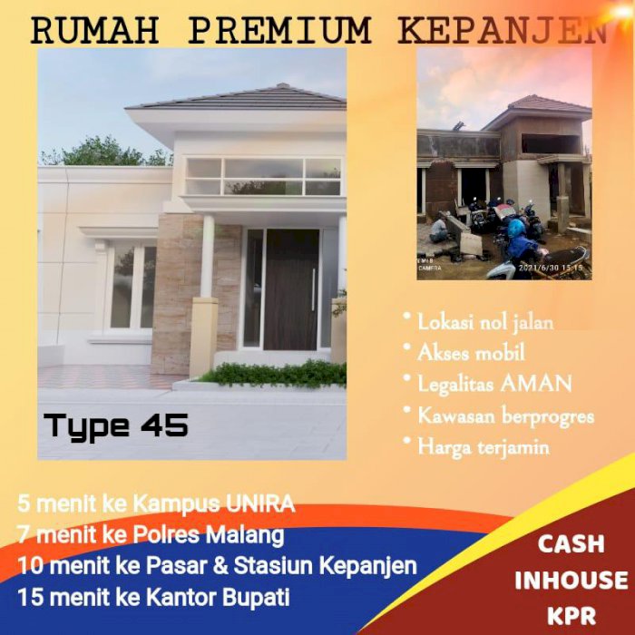 RUMAH READY STOCK LOKASI JALIBAR KEPANJEN