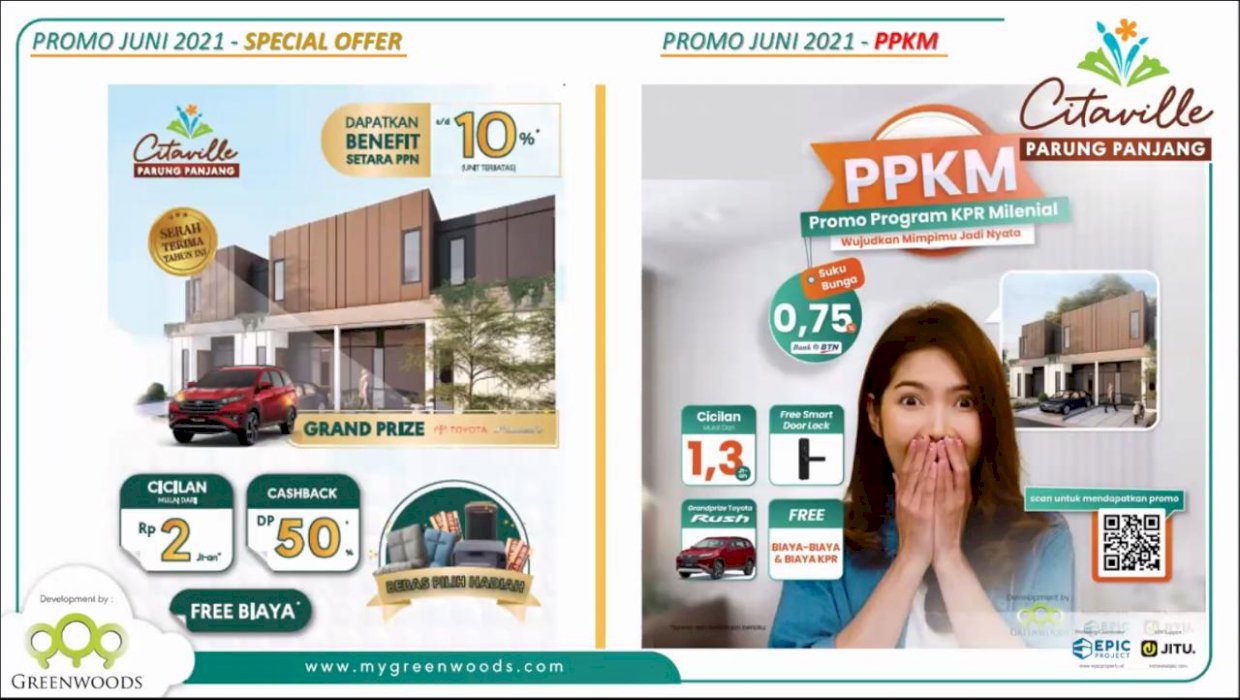 CITAVILLE Parung Panjang,,Type BELFAST,350 jt-an,Promo Bunga Ringan