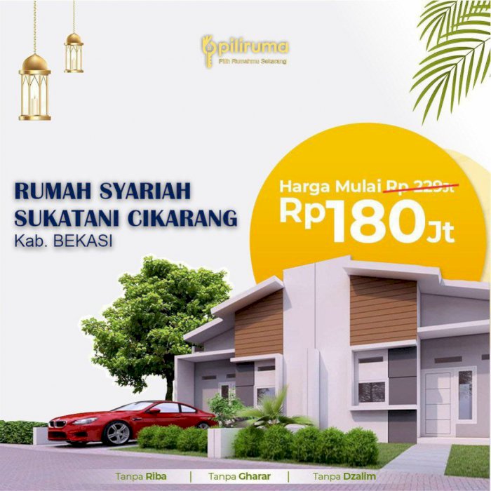 BKS04 - Rumah Syariah Tanpa Riba 1 lantai  di Cikarang Utara - Sukatani