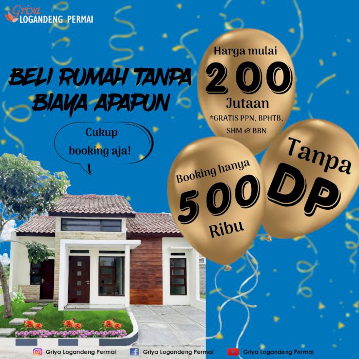 Rumah baru 1 lantai di Gunungkidul D.I Yogyakarta