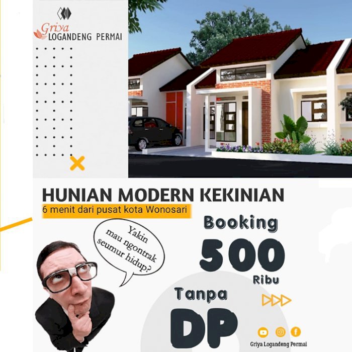 Rumah mewah harga terjangkau dekat taman kota Gunungkidul Yogyakarta