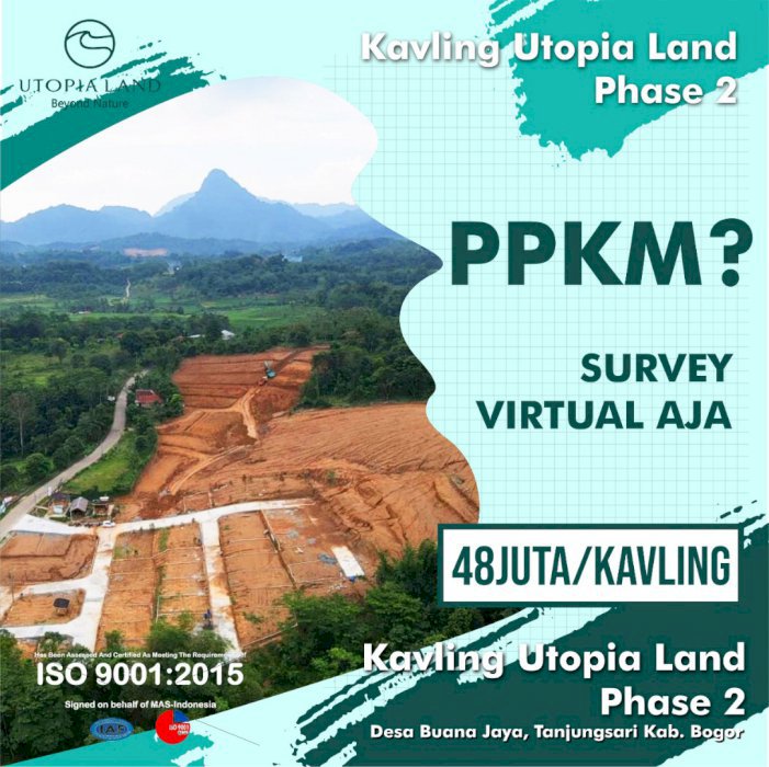 Jual Cepat Murah Kavling Utopia Land Hanya 48juta