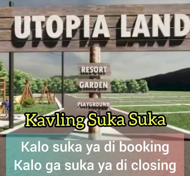 Jual Kavling Premium Taman Utopia Land View Pegunungan Cuma 48 Juta