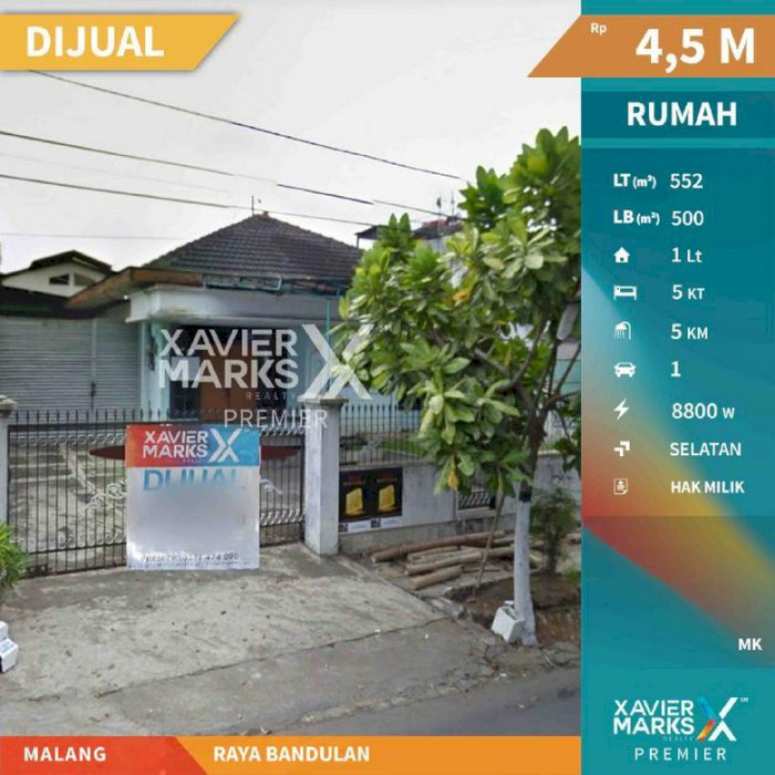 Rumah di Raya Bandulan Lokasi Strategis dan Cocok untuk Usaha