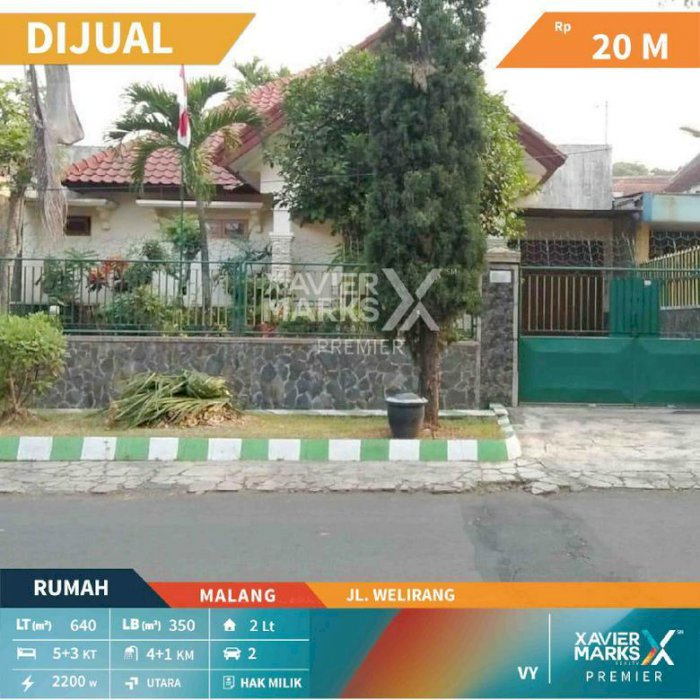 Rumah Cantik dan Terawat di Jalan Welirang Kota Malang