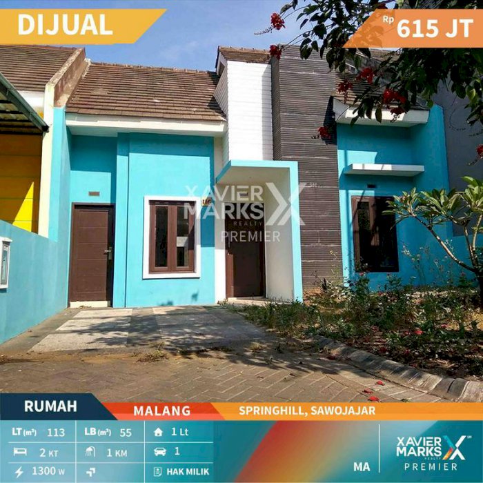 Rumah Murah Siap Huni di Springhill Sawojajar Malang