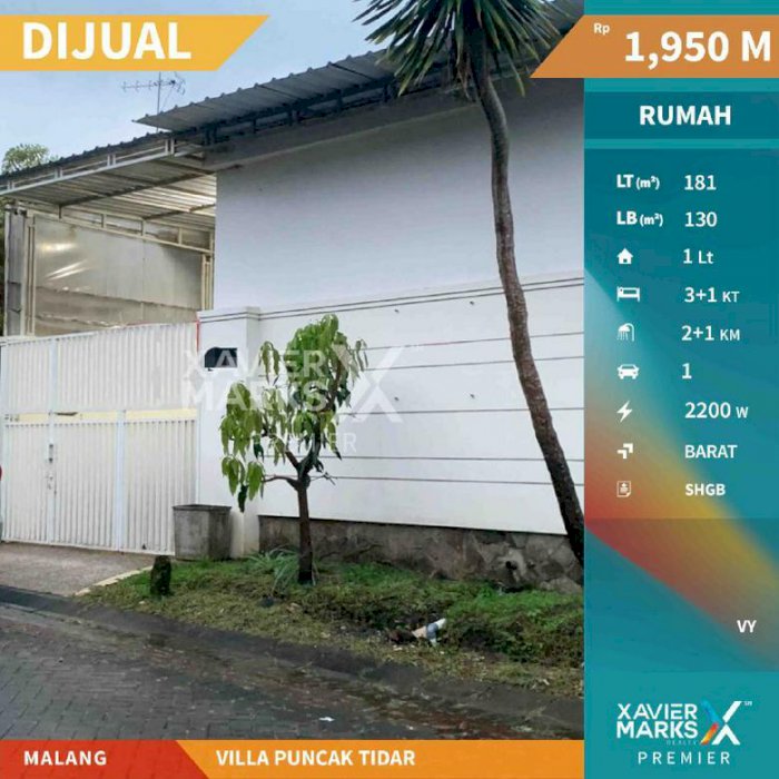 Rumah Cantik dan Minimalis di Villa Puncak Tidar Kota Malang