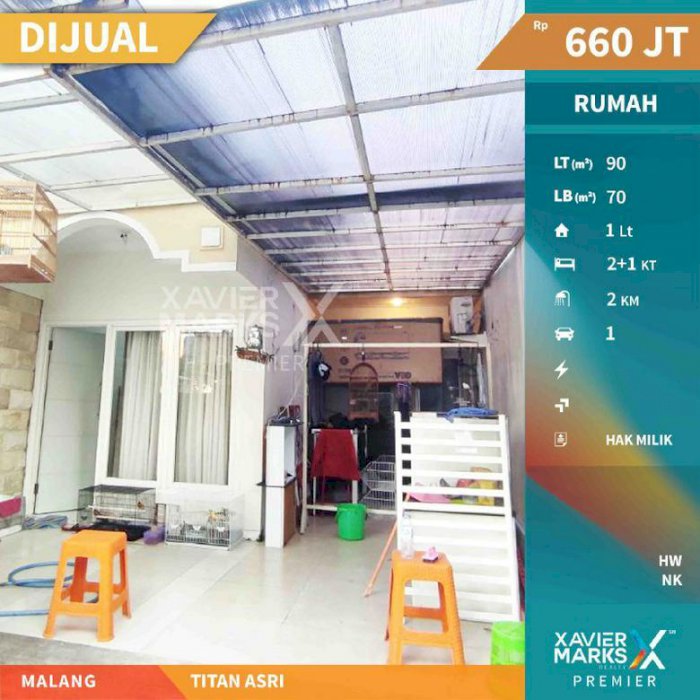 Rumah Minimalis dan Siap Huni di Titan Asri Kota Malang