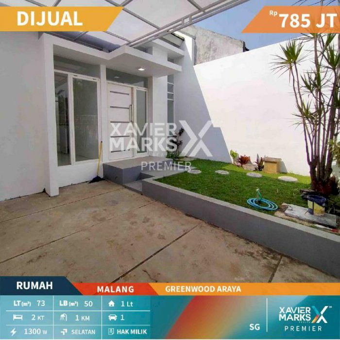Rumah Cantik dan Siap Huni Lokasi di Greenwood Araya Kota Malang