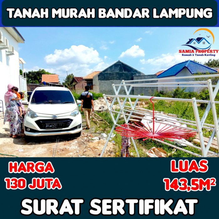 TANAH MURAH DEPAN SMA 13 BANDAR LAMPUNG