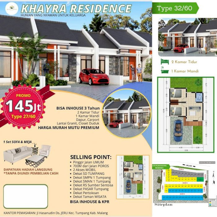 Hunian Strategis Harga Subsidi Mutu Premium Khayra Residence Jeru Tumpang Malang