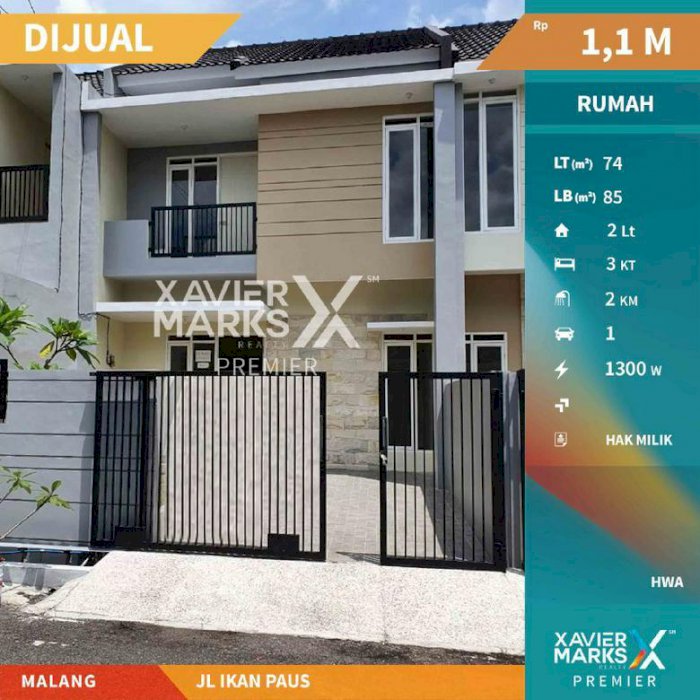 Rumah 2 lantai Di Jalan Ikan Paus Hunian dengan Lingkungan Aman dan Nyaman