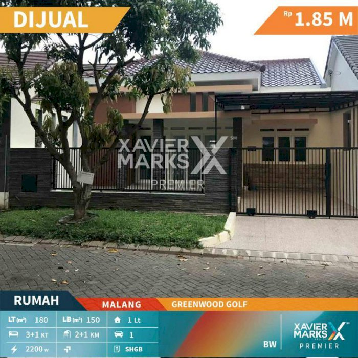 Rumah Greenwood Golf Malang Hunian Nyaman dan Asri