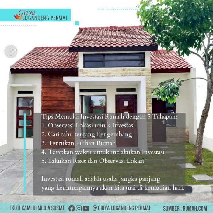 Rumah 2 kamar tidur dekat pusat kota Wonosari Gunungkidul