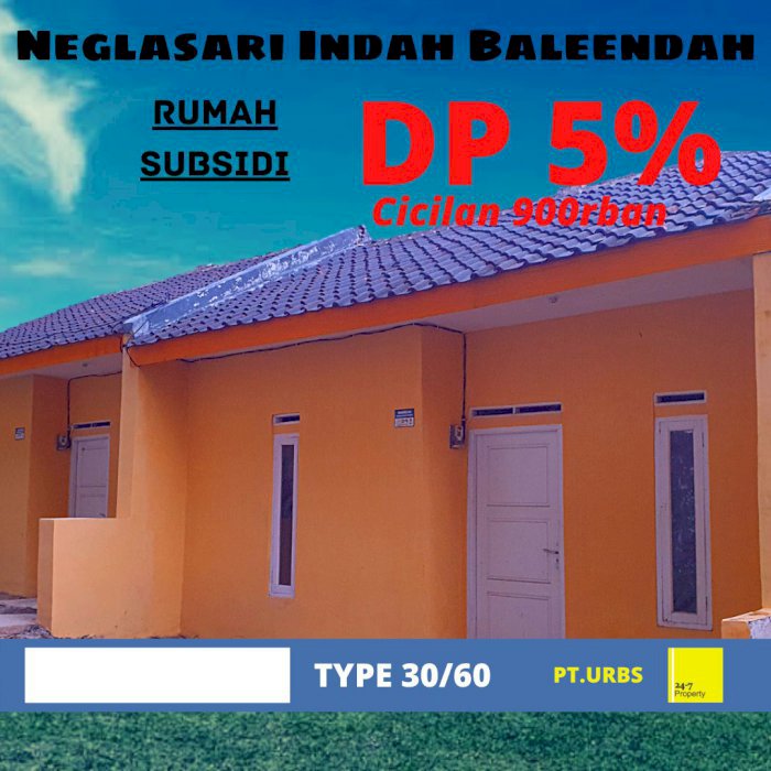 Rumah Subsidi Murah, Cicilan 940rb Flat, Kesempatan terbatas
