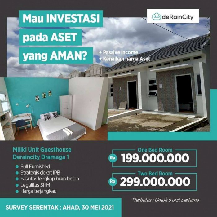 Jual Rumah Ready Stok Passive Income di BOGOR Dekat IPB