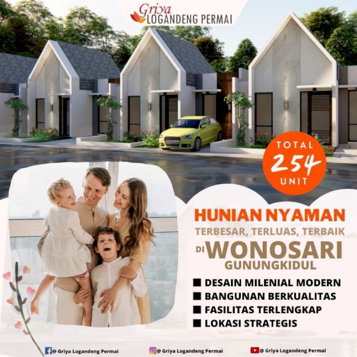 Hunian nyaman dan asri lokasi terbaik di Wonosari, Gunungkidul, Yogyakarta