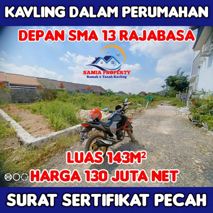jual tanah murah luas 143 harga 130 juta shm