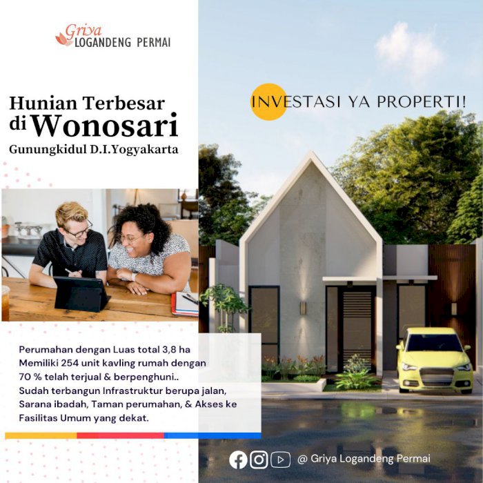 Rumah indah strategis jalan jogja wonosari Gunungkidul Yogyakarta