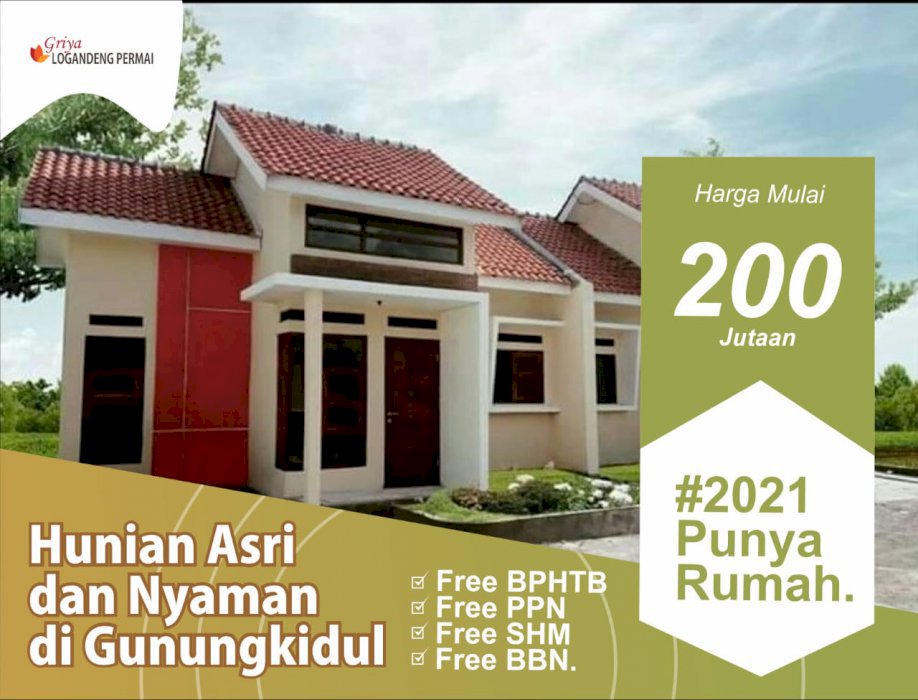 Rumah minimalis strategis dekat BLK Wonosari Gunungkidul Yogyakarta