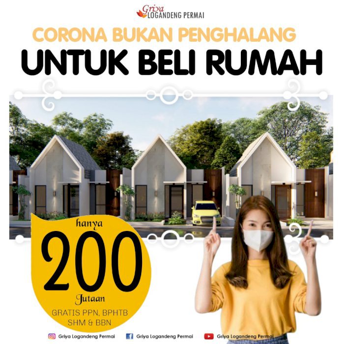 Rumah minimalis modern harga terjangkau di Gunungkidul Yogyakarta