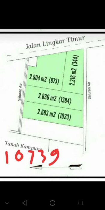 Tanah Luas Cocok Untuk Industri di Jalan Raya Lingkar Timur, Kabupaten Sidoarjo