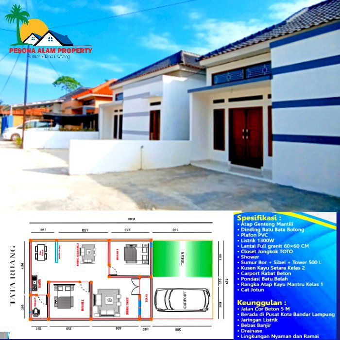 RUMAH TERMURAH DI RAJABASA