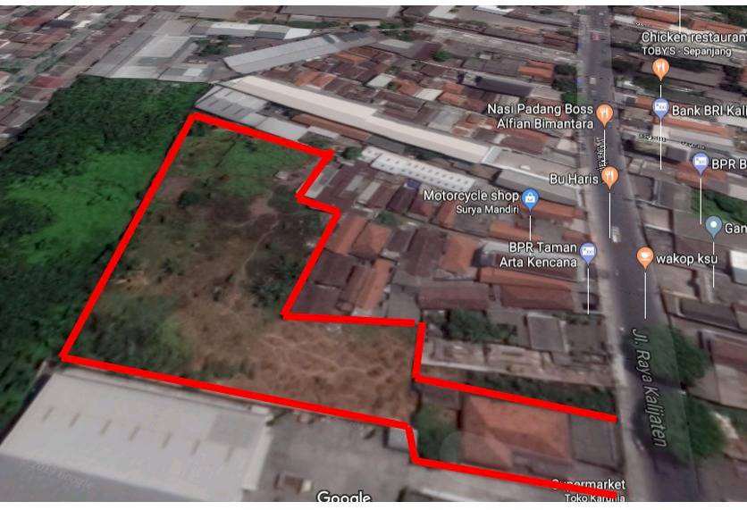 Tanah Luas di Jalan Raya Kalijaten, Kecamatan Taman, Kabupaten Sidoarjo