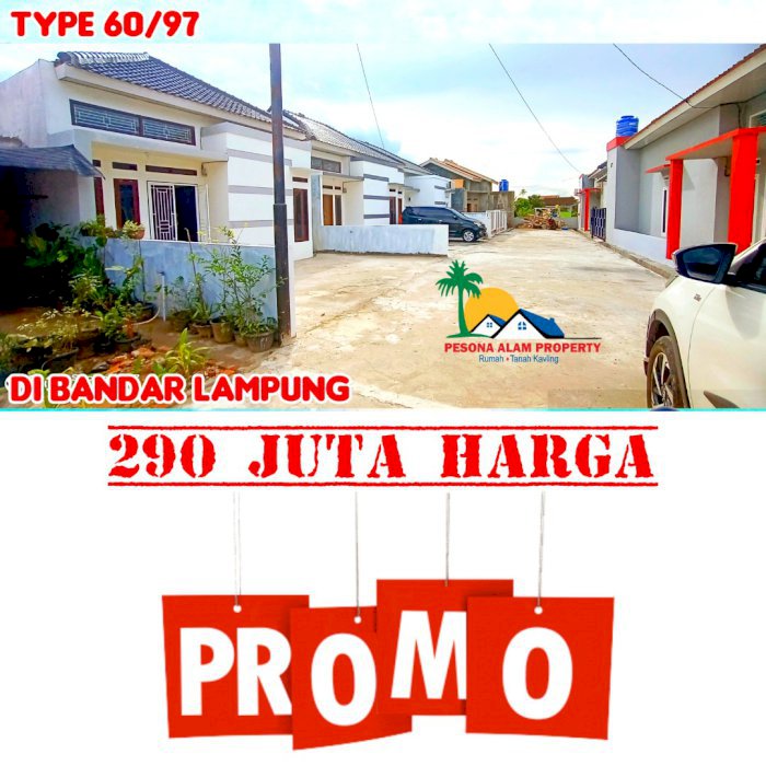 RUMAH MURAH TYPE 60 HARGA 290 JUYA