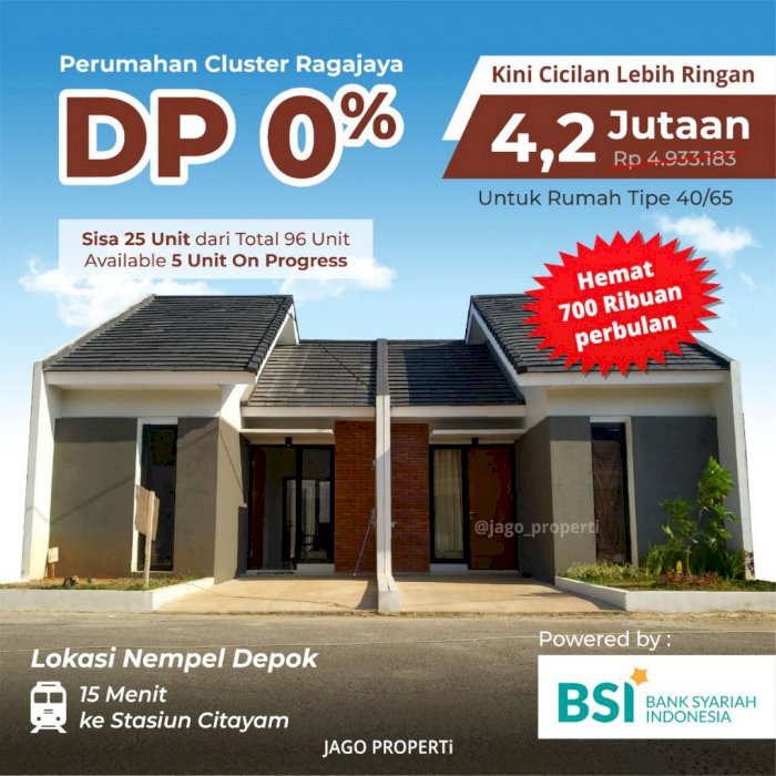 HUNIAN ASRI DP 0% CLUSTER RAGAJAYA