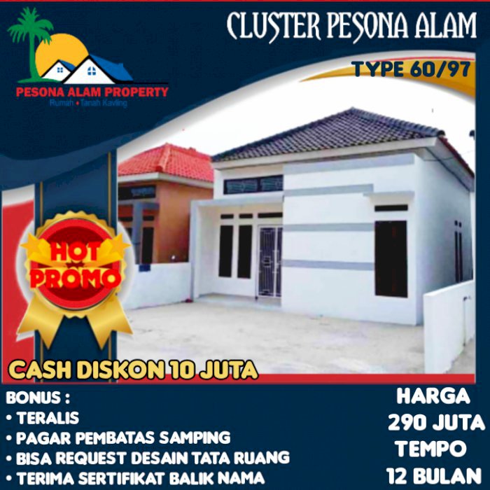 RUMAH MURAH DESAIN MINIMALIS CASH TEMPO 12 BULAN