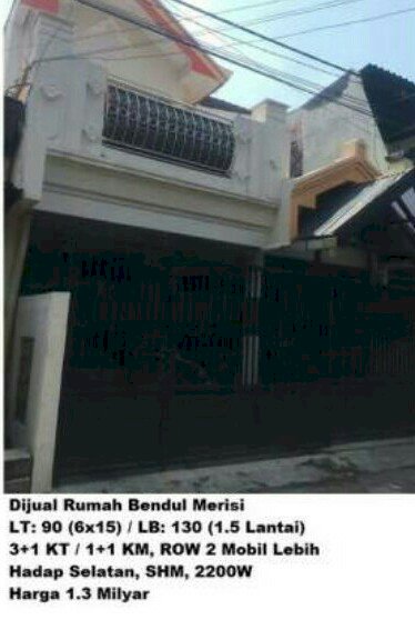 79. Dijual rumah  murah di Bendul Merisi Selatan