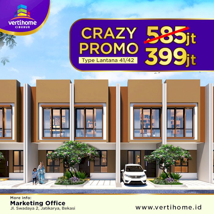 Dijual Murah Rumah 2 Lantai Harga Promo di Kawasan Cibubur