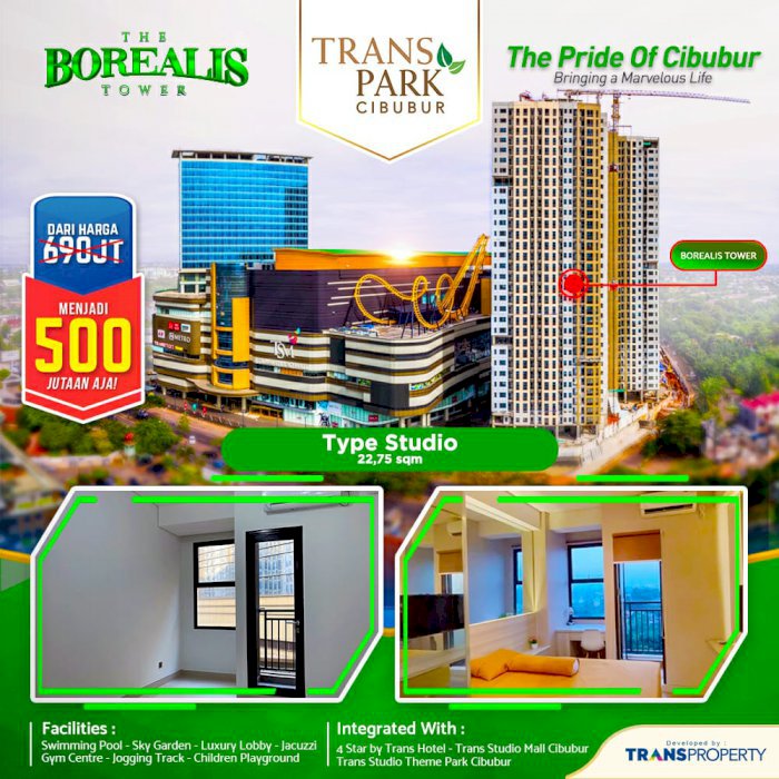 Dijual Apartemen Milibeal Apartemen transpark cibubur, Cimanggis Depok